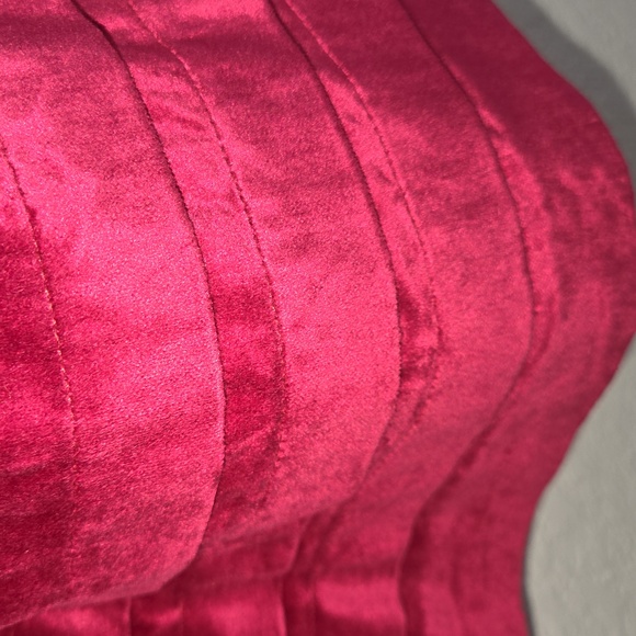 Tea Collection Kids Hot Pink Formal/ Casual Velvet Dress. - Picture 5 of 10